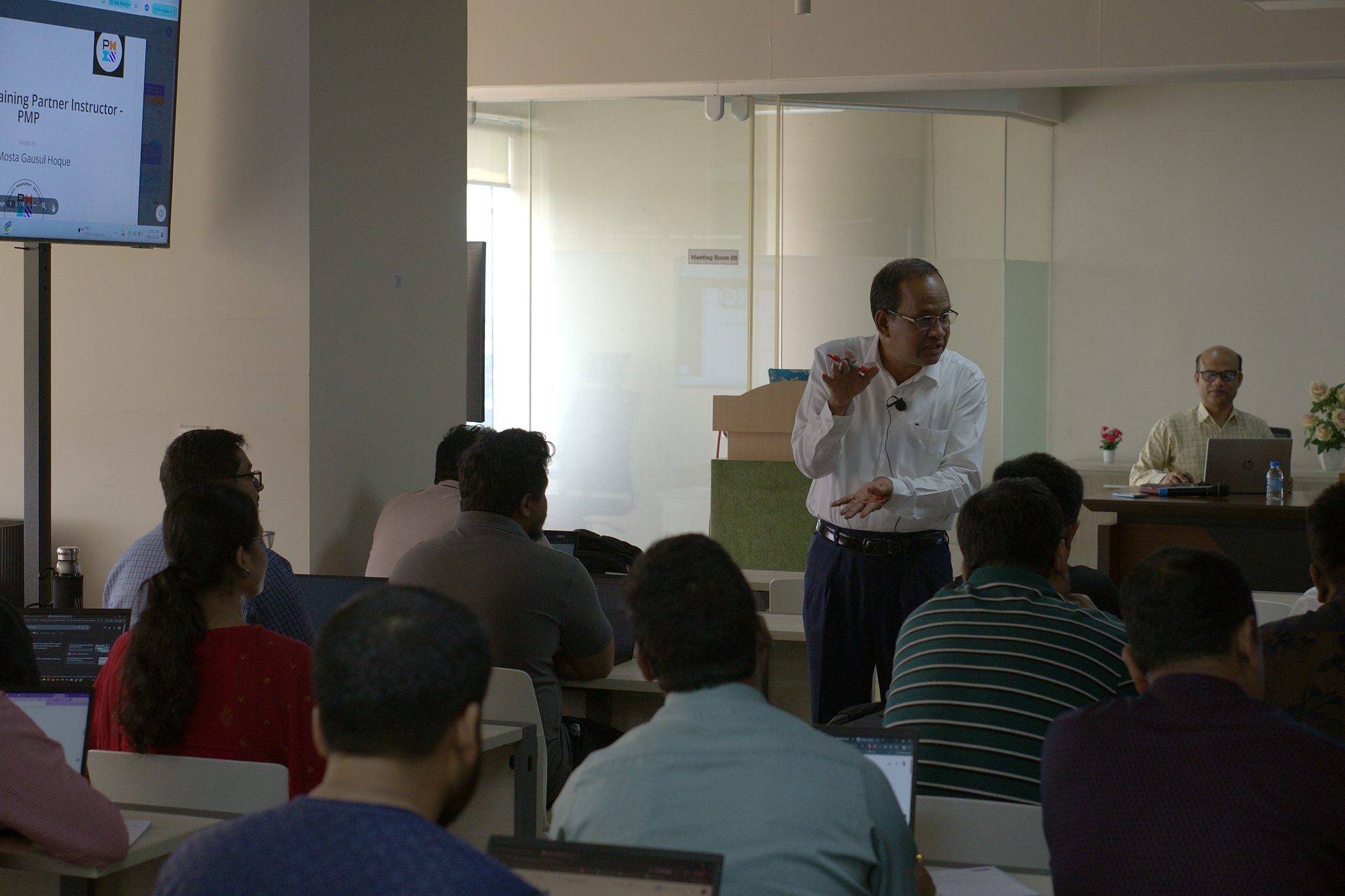 Trainer addressing participants on Day 1