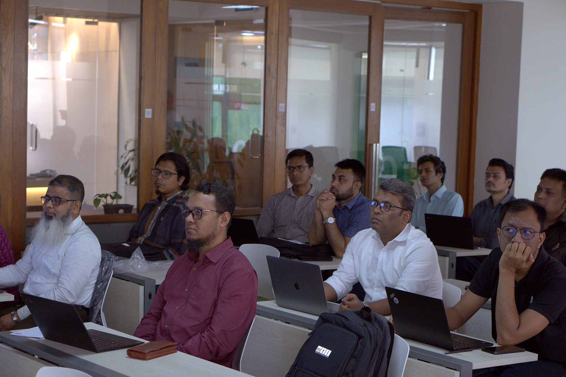 Participants listening