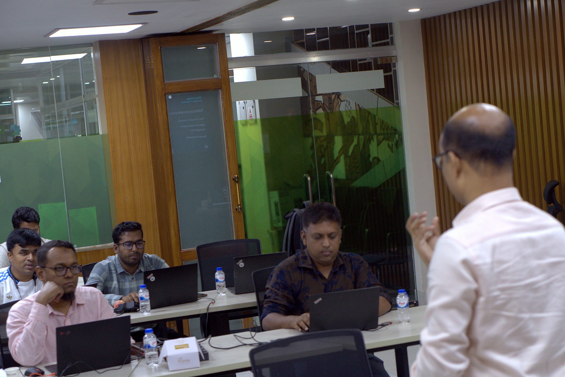 Trainer speaking with participants