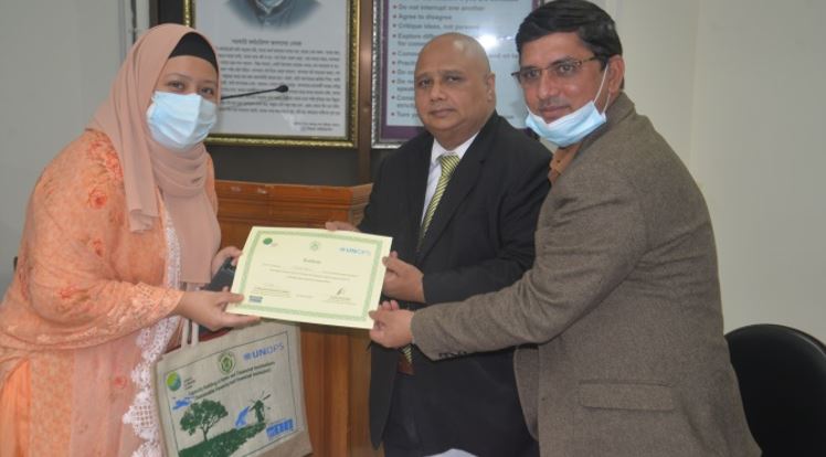 Certificate awarding ceremony for the participants