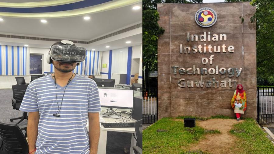 Participant using VR technology at IIT Lab
