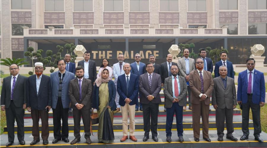 Group photo of training participants at The Palace, Habiganj