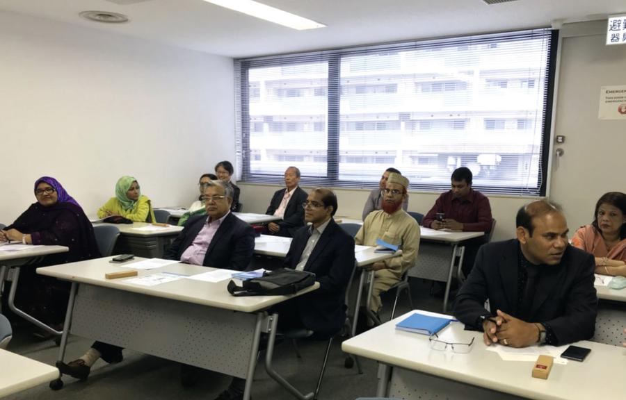 Classroom discussion in Tokyo, Japan