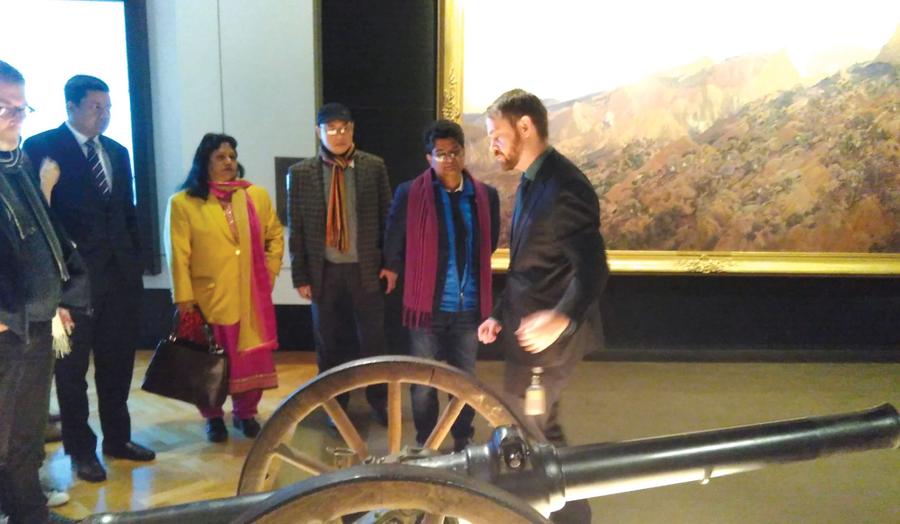 Open discussion inside the Australian War Memorial