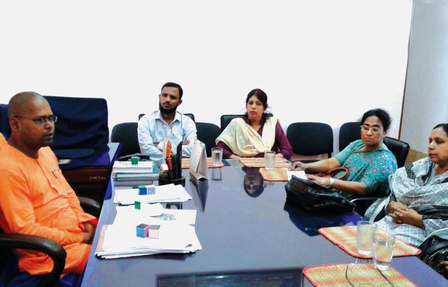 Discussion meeting at the Ramakrishna Mission Vidyalaya, Narendrapur, India
