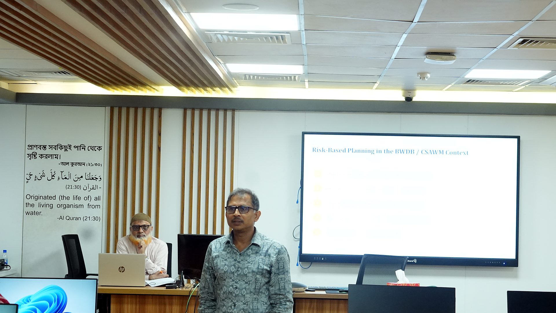 Resource person addressing participants