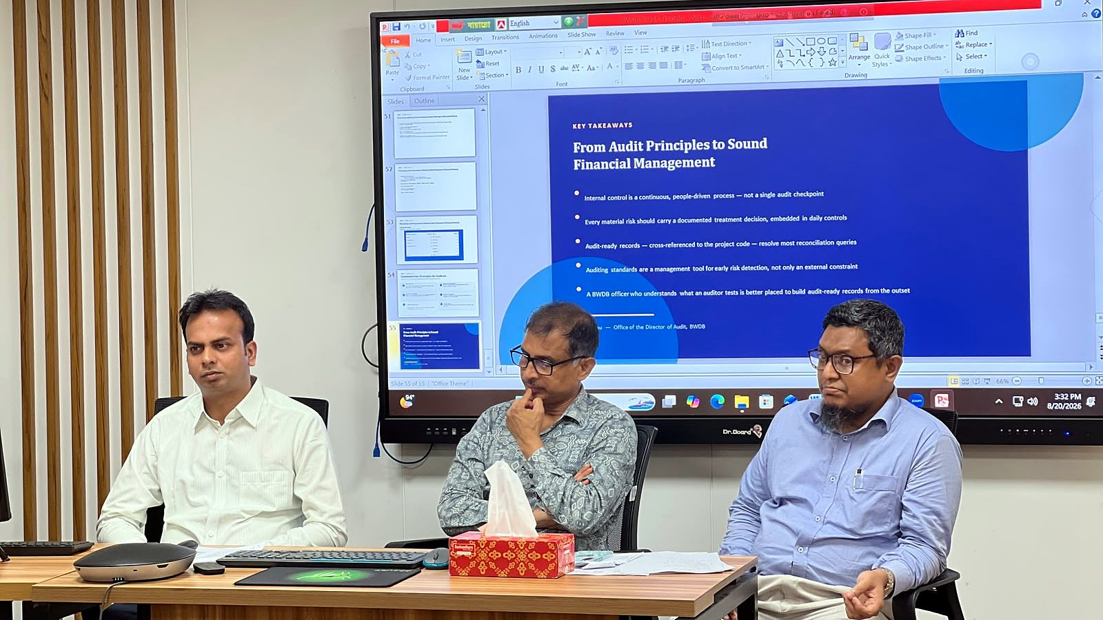 Accounting session in progress