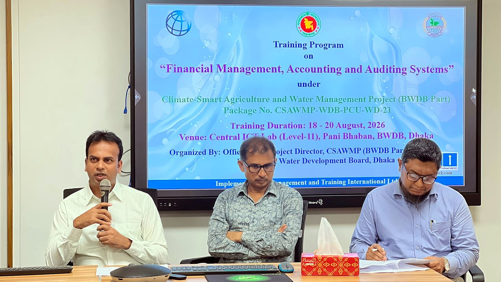 Opening address at the Financial Management, Accounting and Auditing Systems training