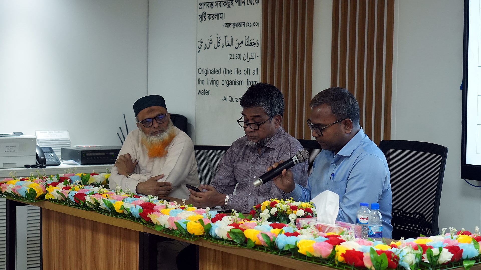 Officials at the dais during the closing