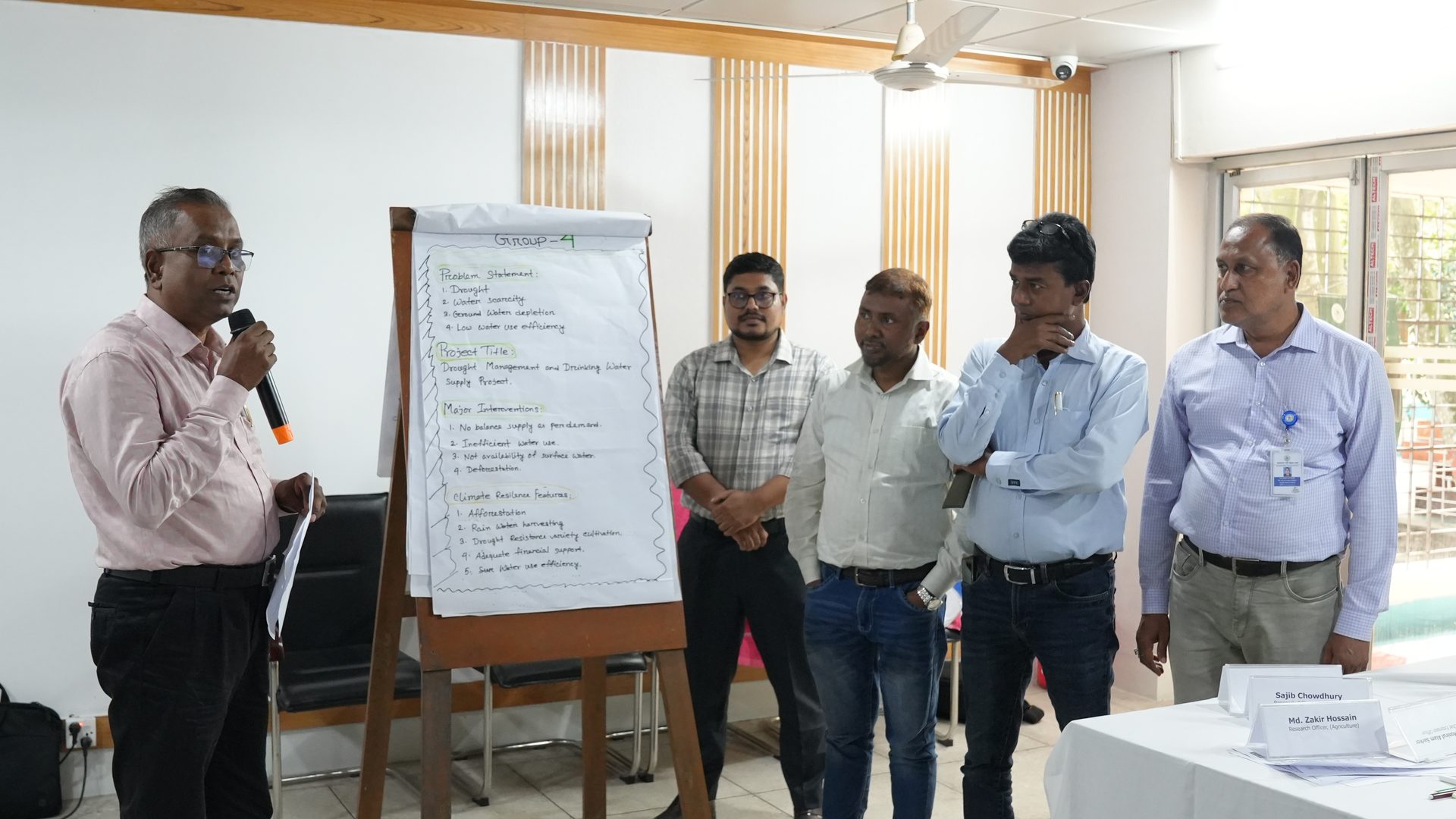 Fourth poster presentation at the IWRM training