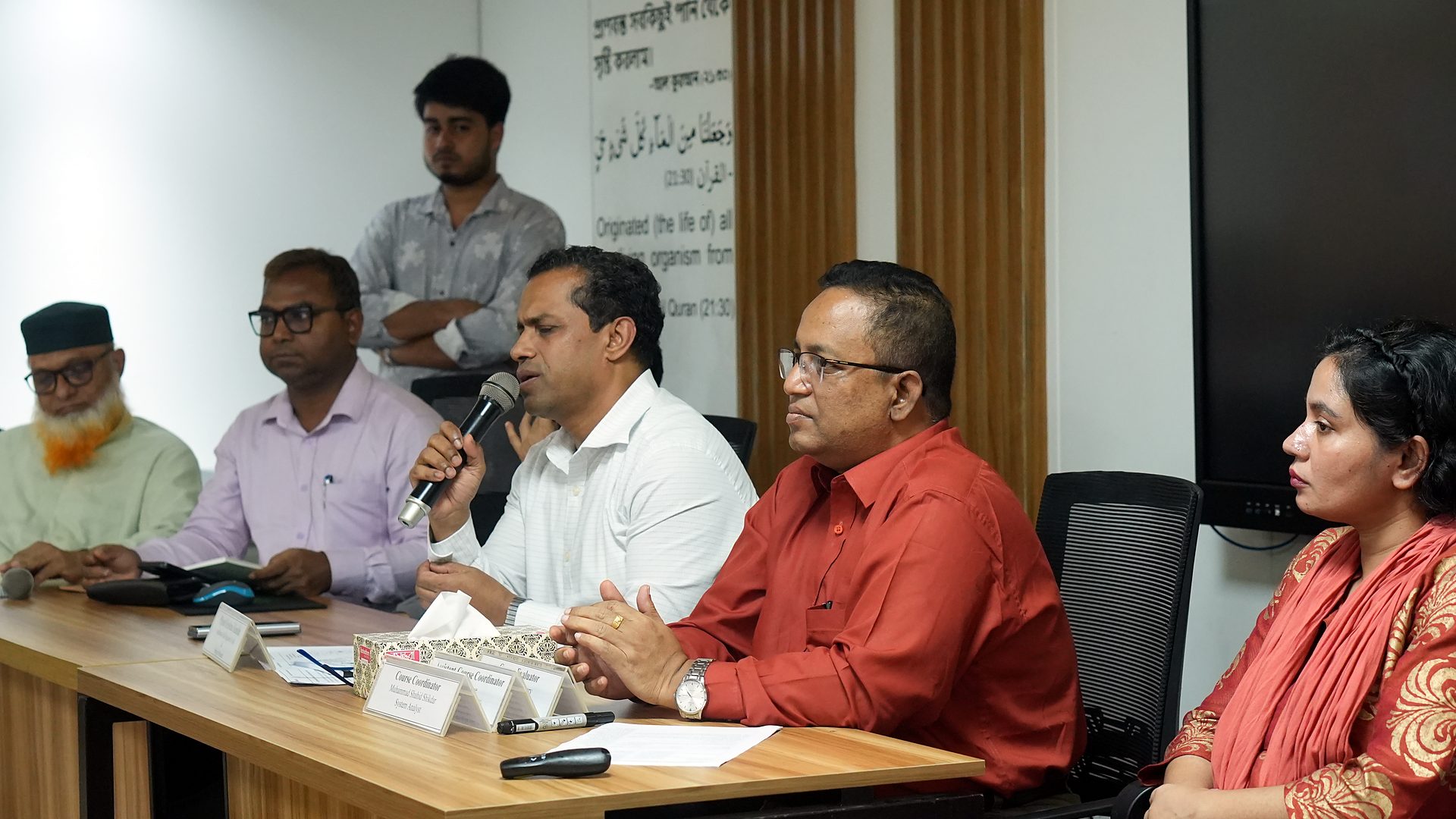 Review panel at the dais