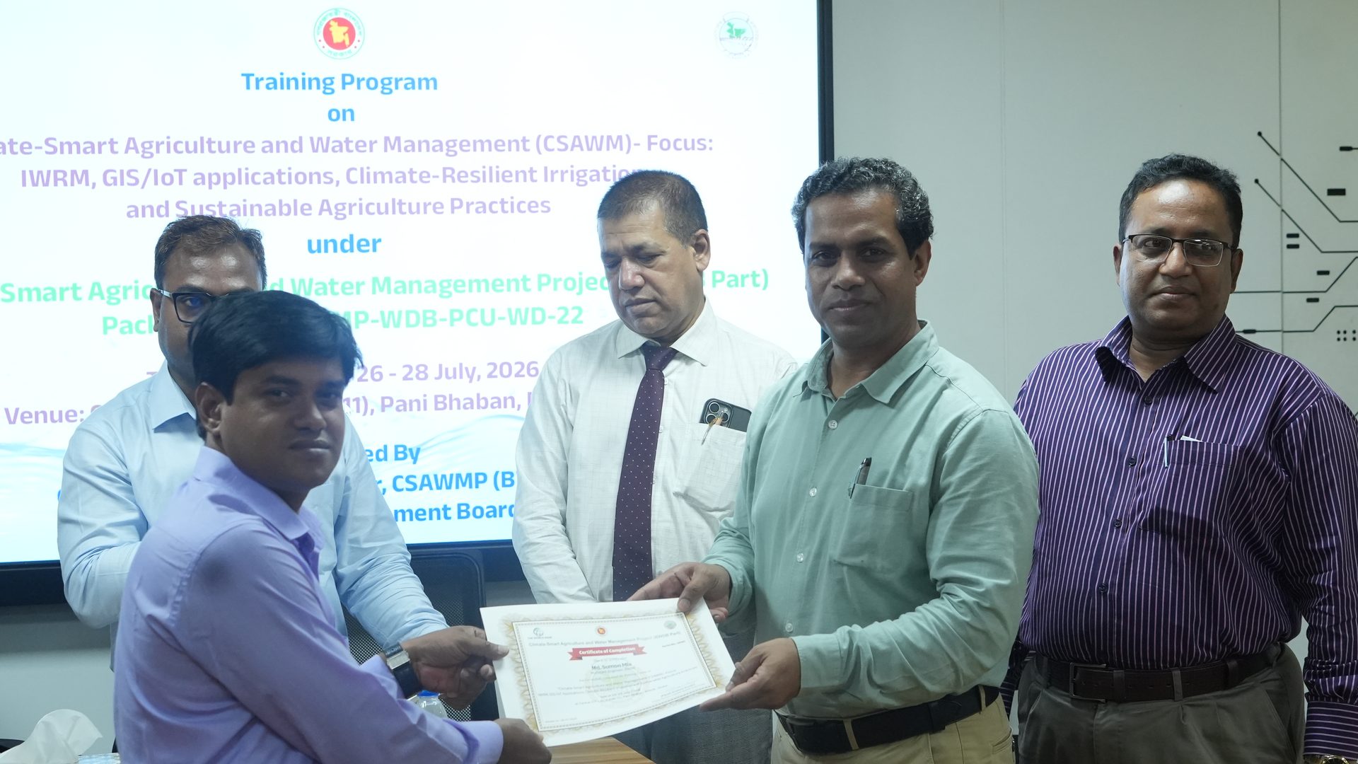 Continuation of the certificate giving ceremony