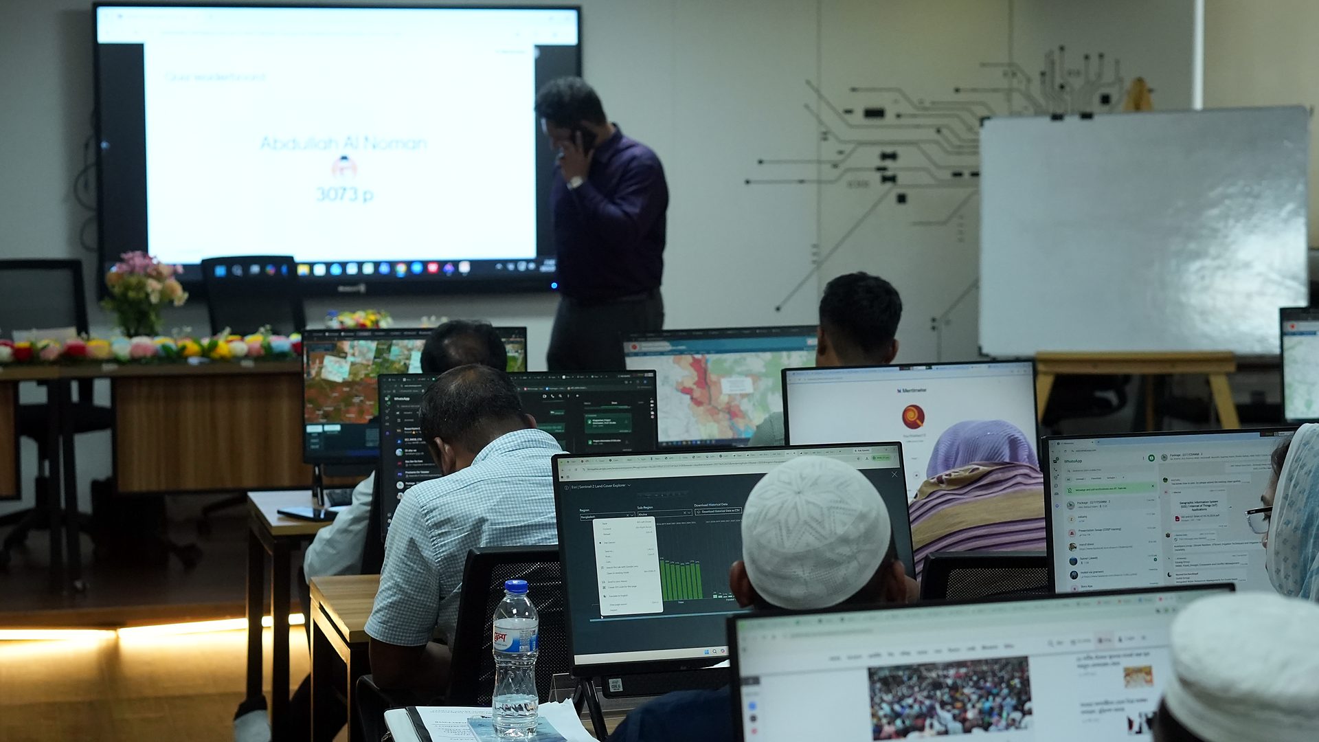 Session in progress with a map on screen