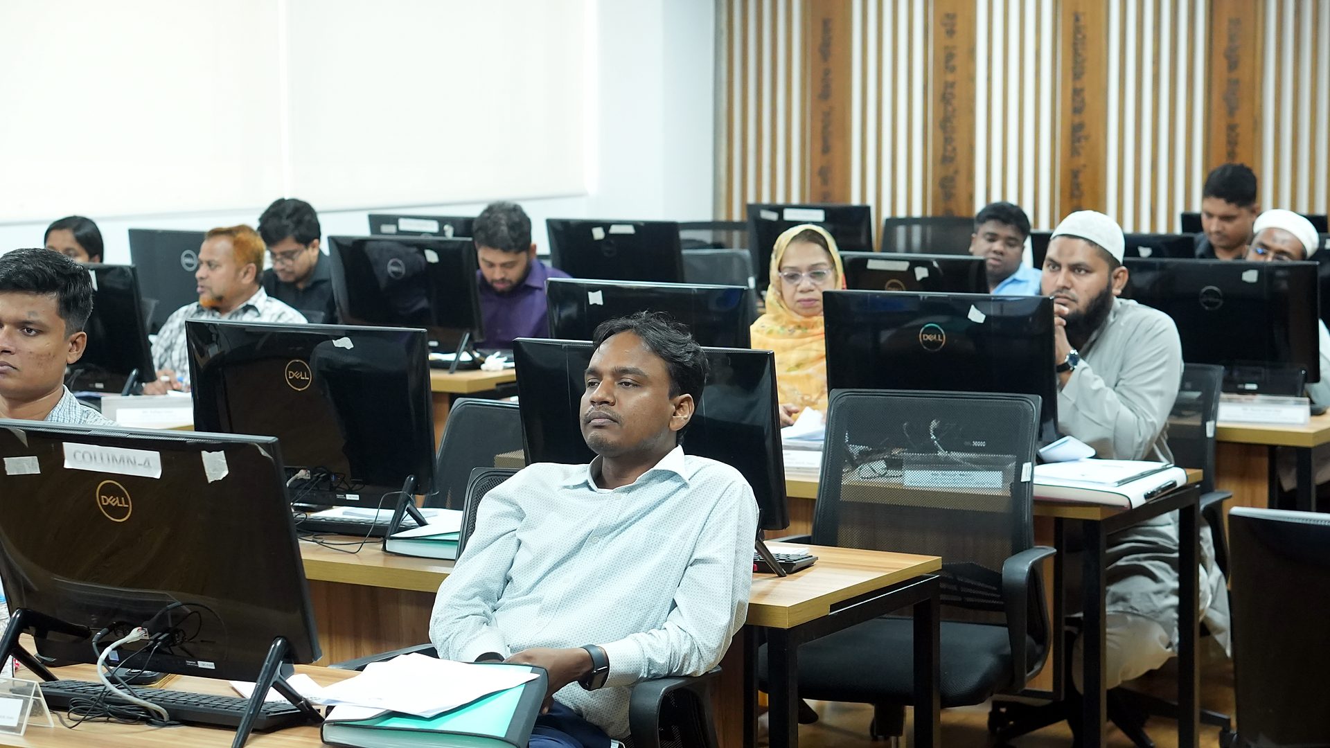 Participants listening during a session