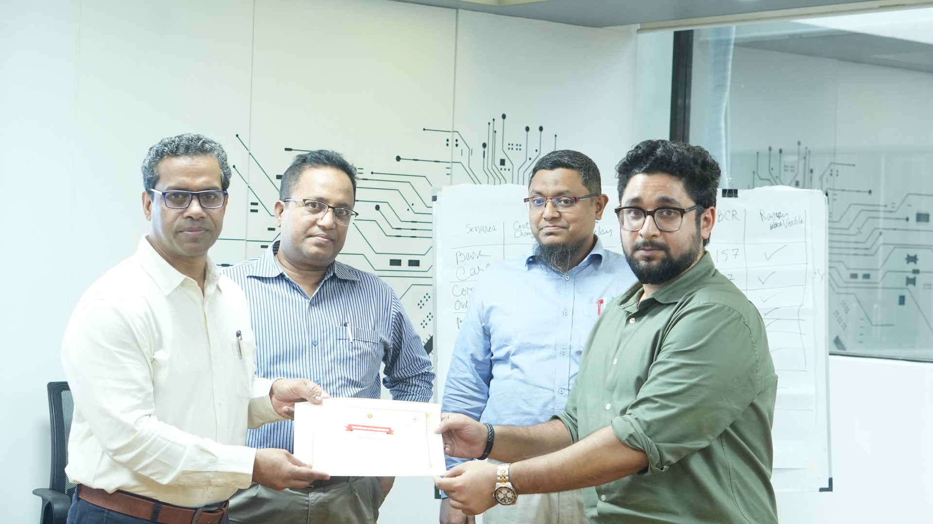 A second certificate handover at the closing ceremony