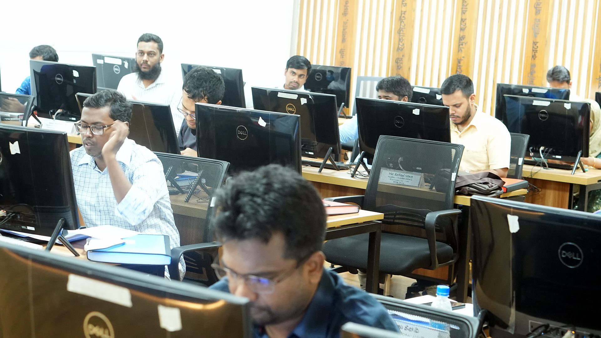 Participants following the session