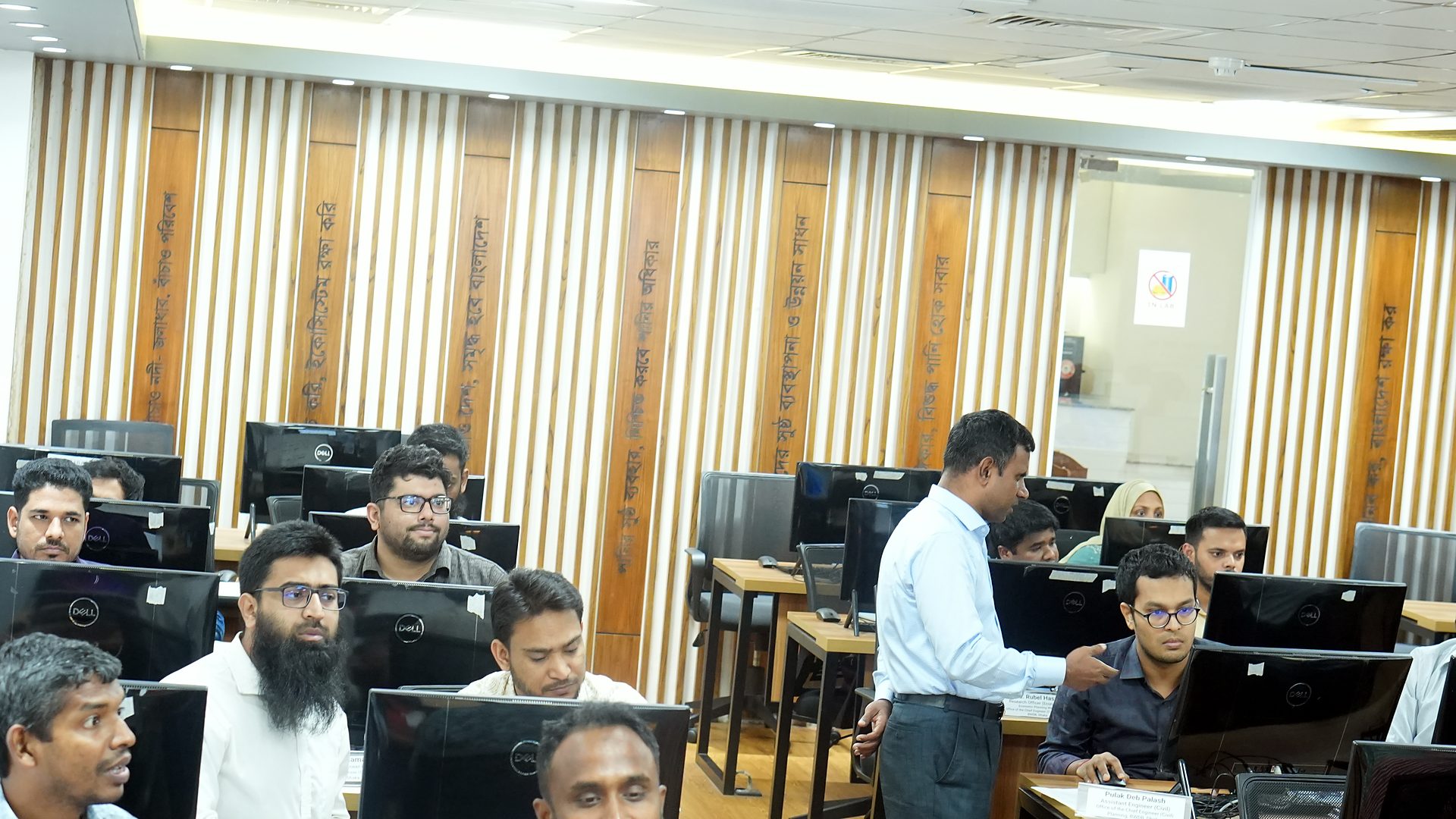 Resource person moving among participants