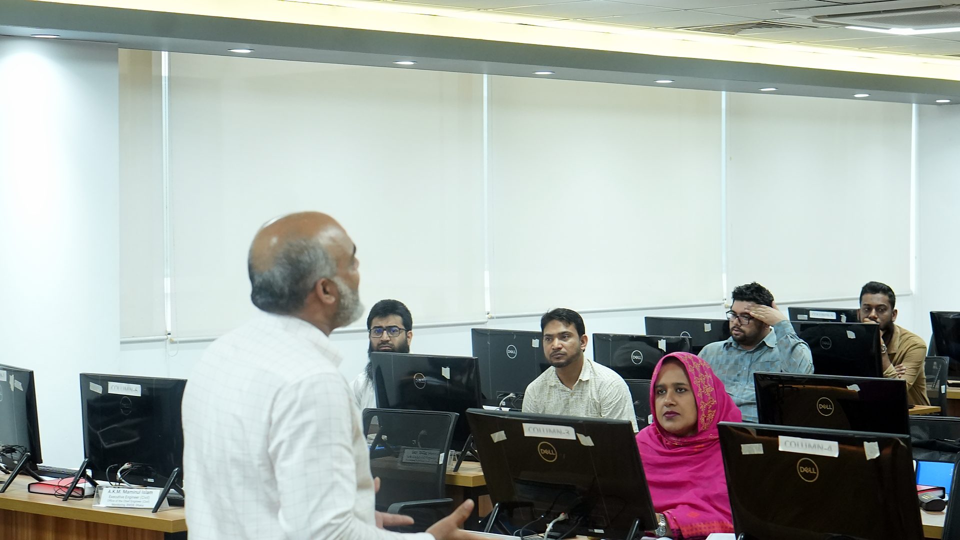 Resource person addressing participants