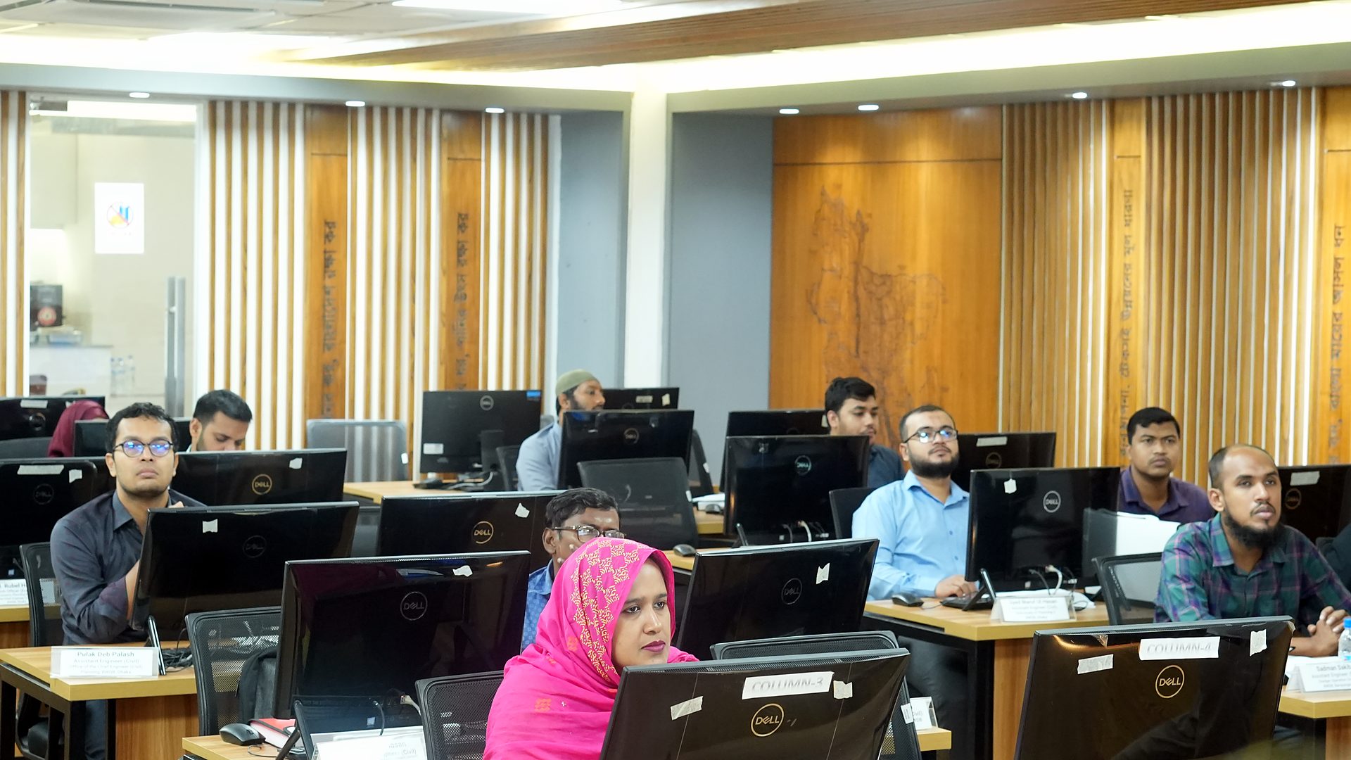Participants listening during a session