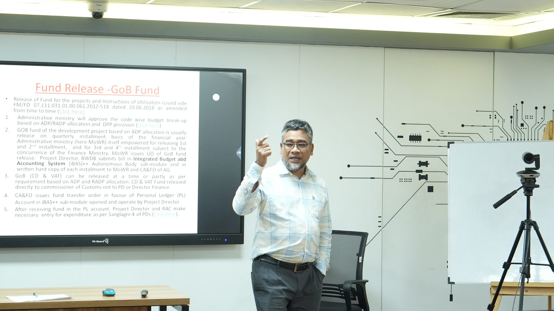 Session on fund flow management and payment procedures