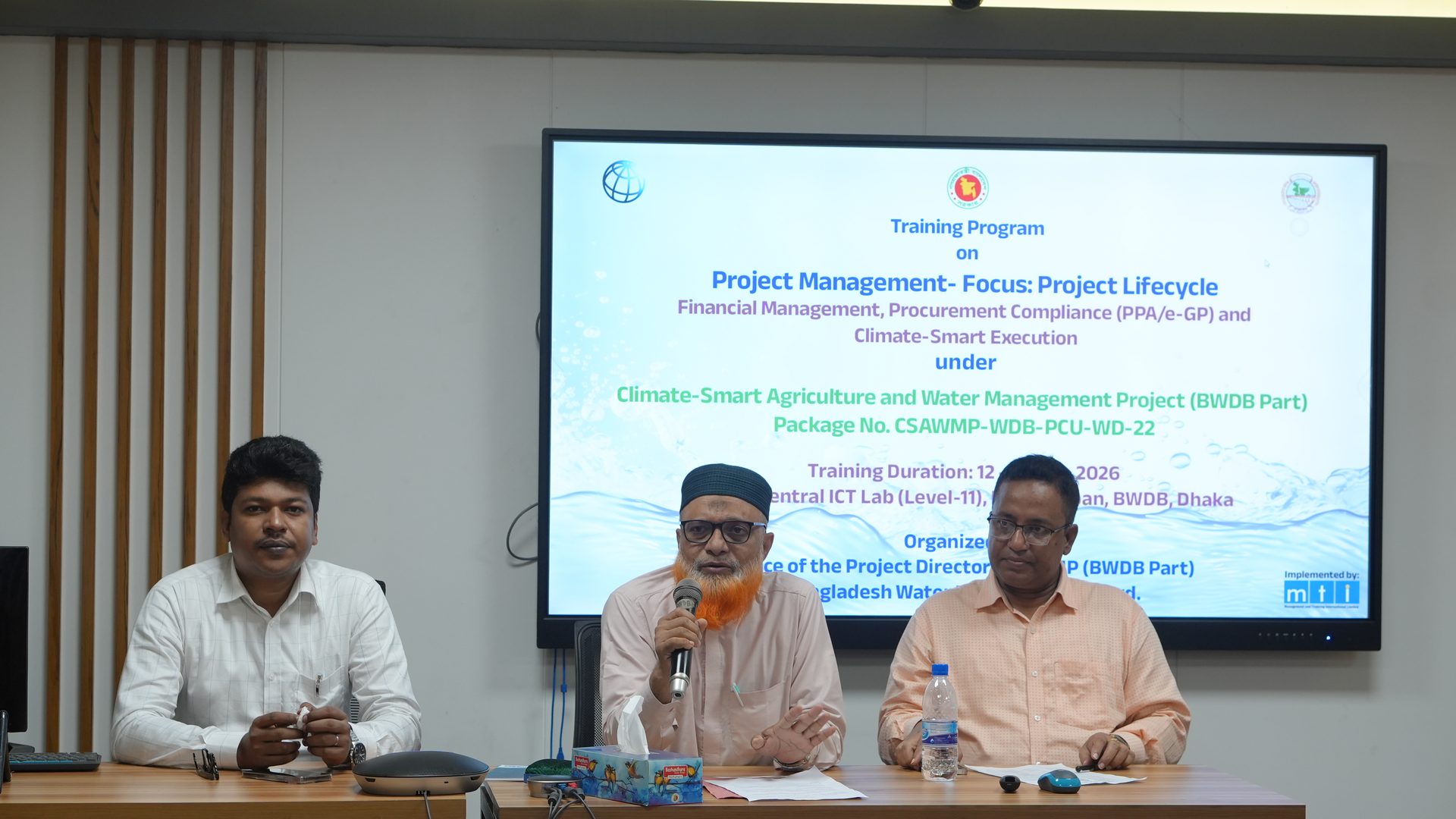 Opening ceremony of the Package 22 Batch 2 Project Management training course
