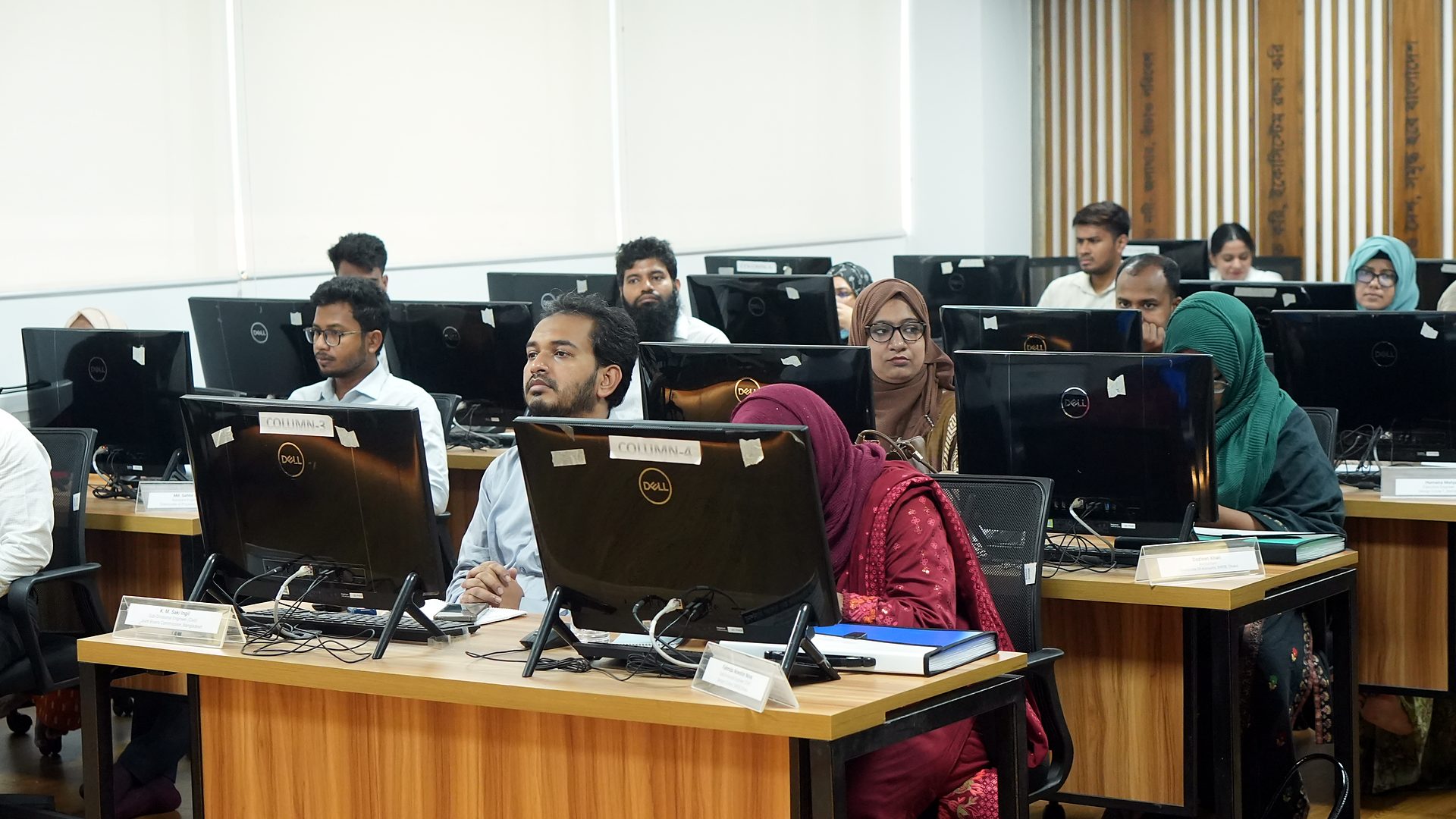 Participants listening during the finance session