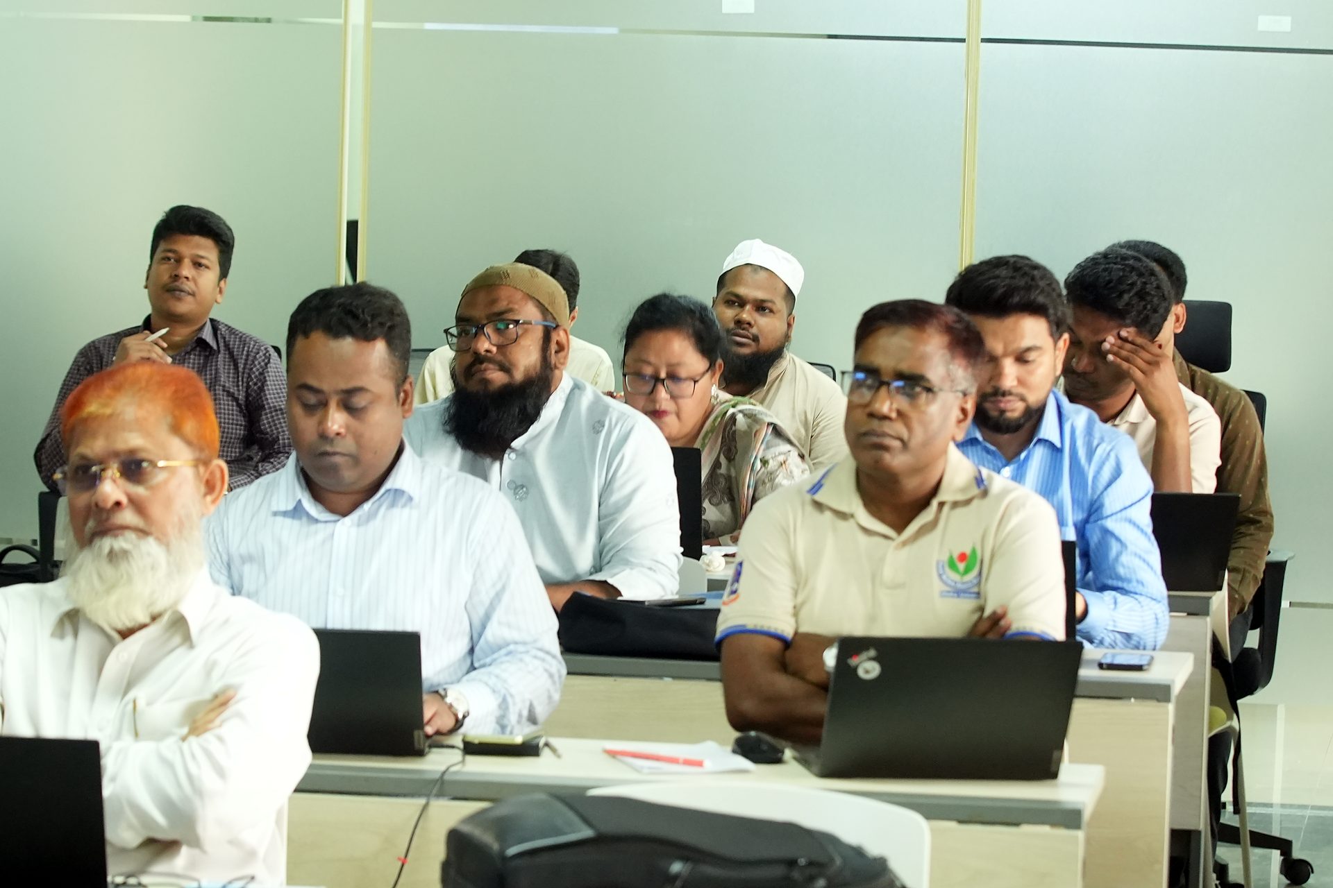 Participants at their laptops