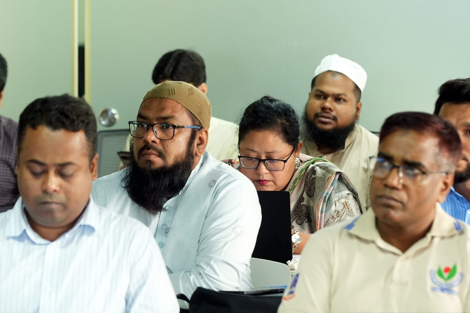 Participants listening