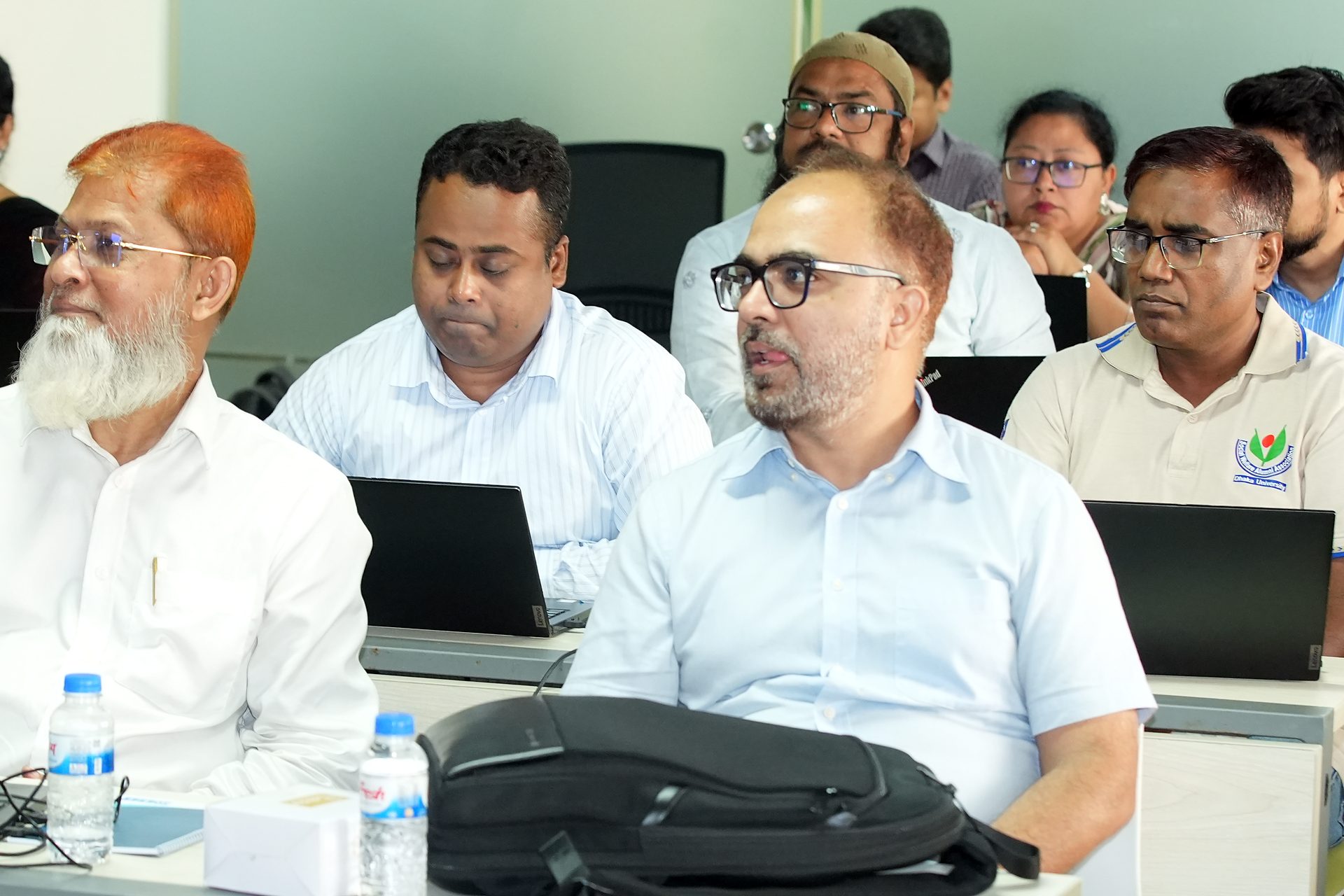 Senior participants listening