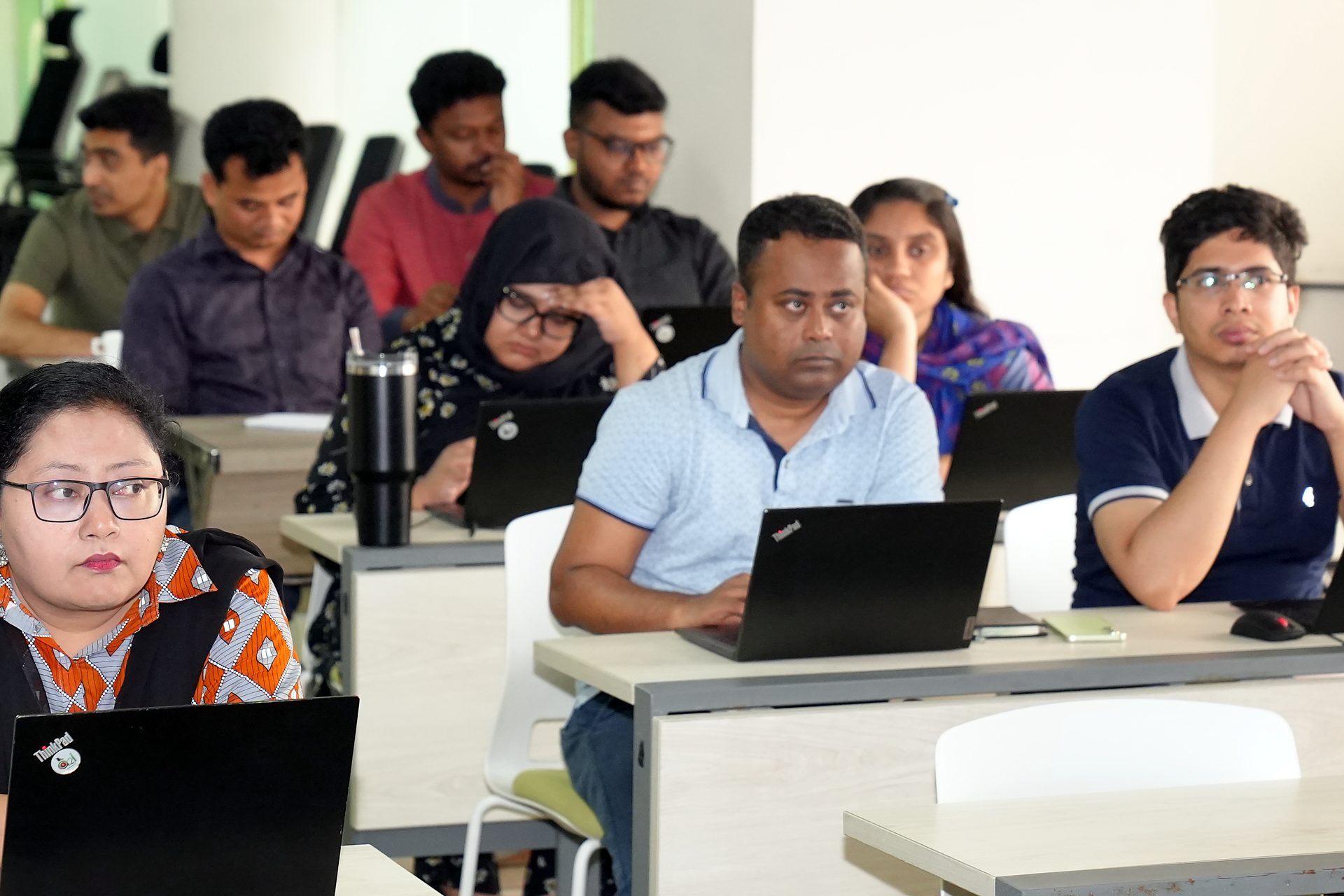 Participants listening