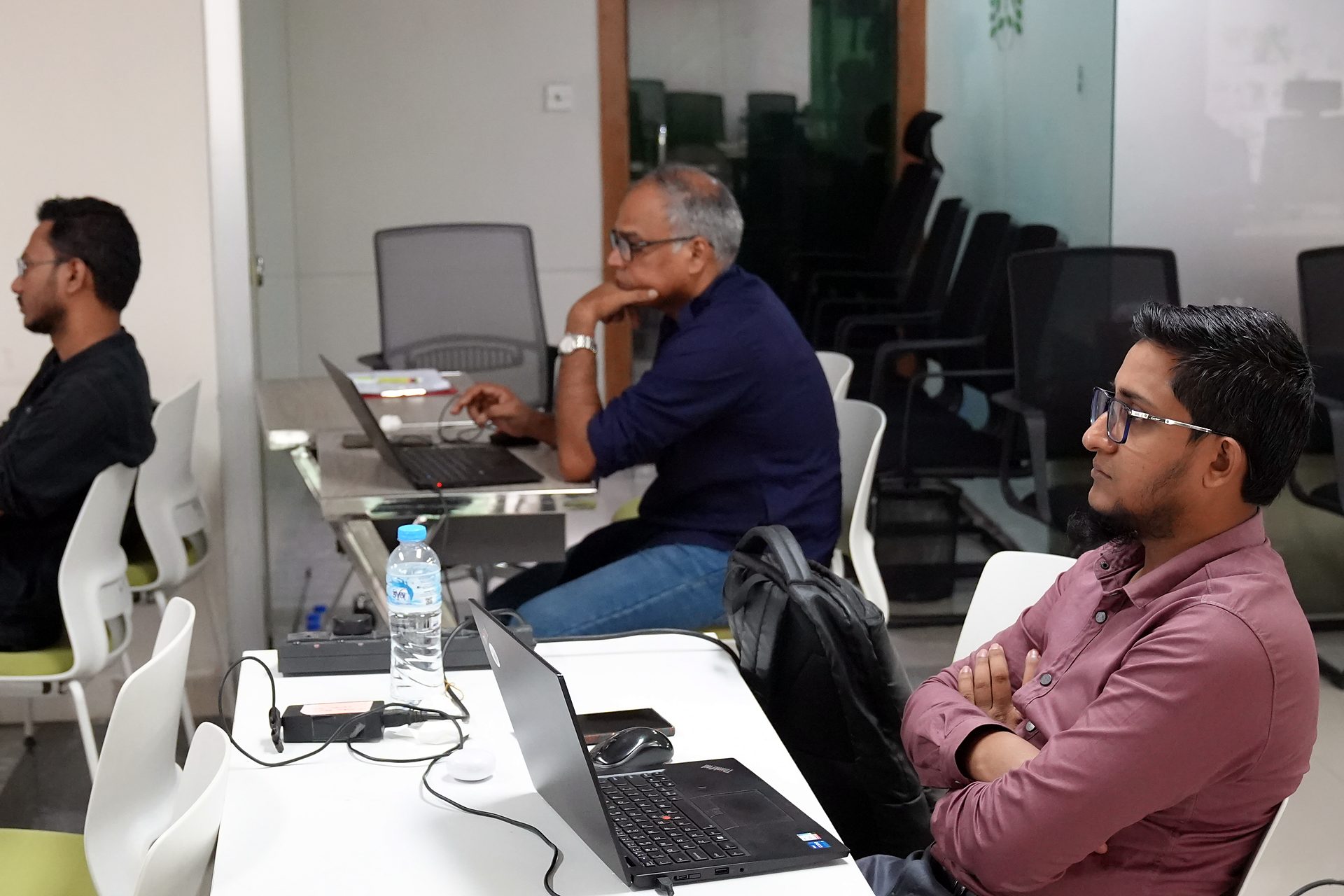 Participants listening