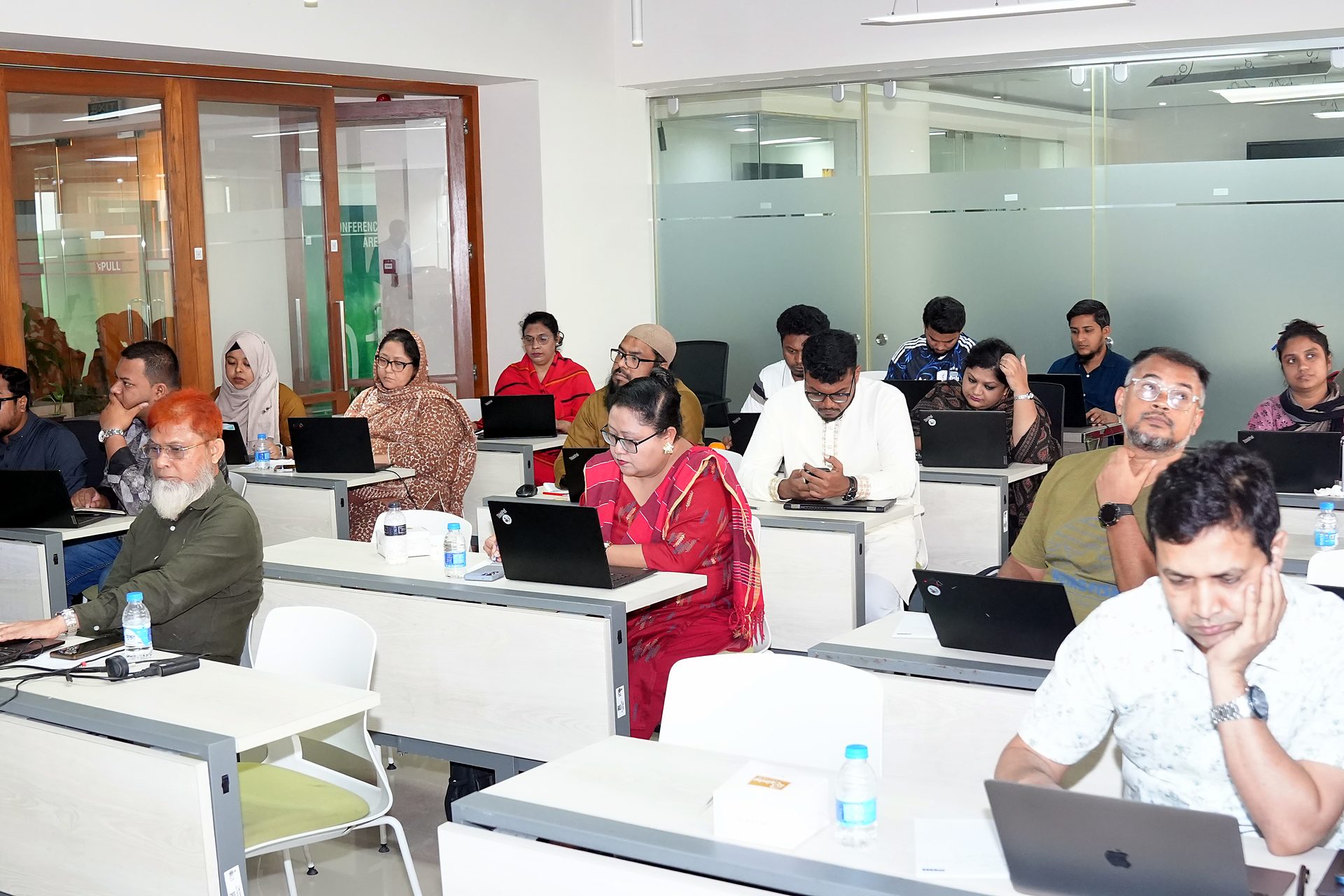 Participants listening
